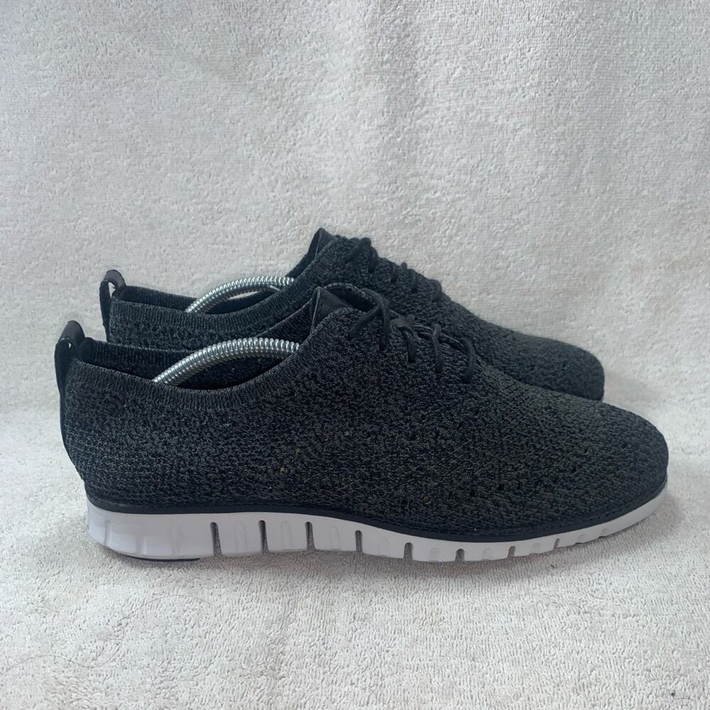 Cole Haan Zerogrand Stitchlite Wing Oxford Mens 8 Shoes Grey Knit Casual Sneaker